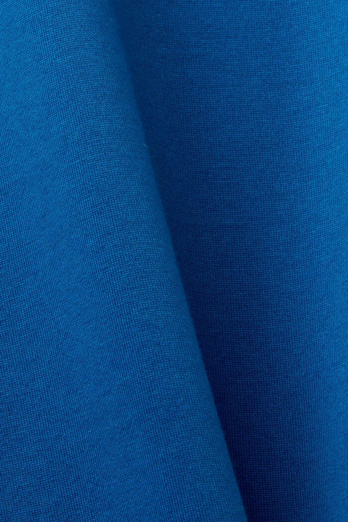 Jersey T-shirt met ronde hals, 100% katoen, DARK BLUE, detail image number 4