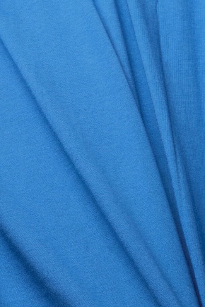 T-shirt met V-hals van duurzaam katoen, BLUE, detail image number 5