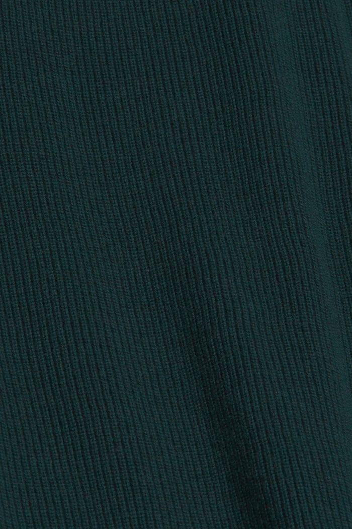 Gebreide trui van 100% organic cotton, TEAL BLUE, detail image number 4