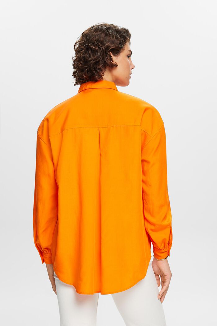 Oversized overhemdblouse, BRIGHT ORANGE, detail image number 3