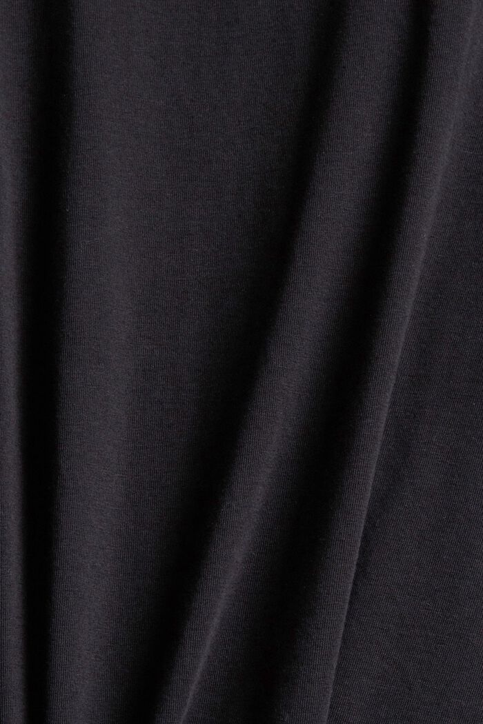 Jersey shirt met print, 100% katoen, BLACK, detail image number 4
