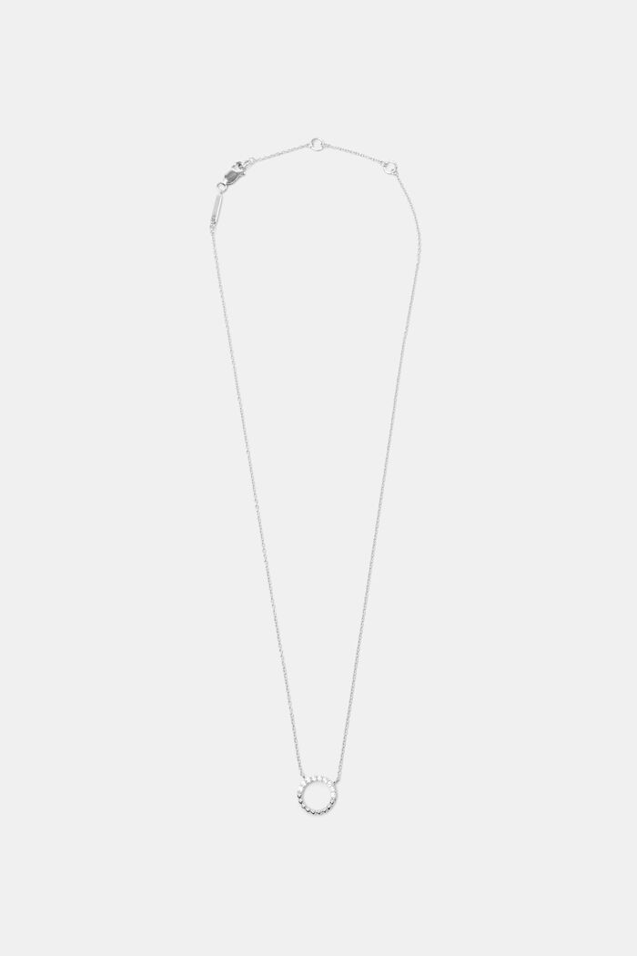Ketting met bolvormige hanger, sterlingzilver, SILVER, detail image number 0
