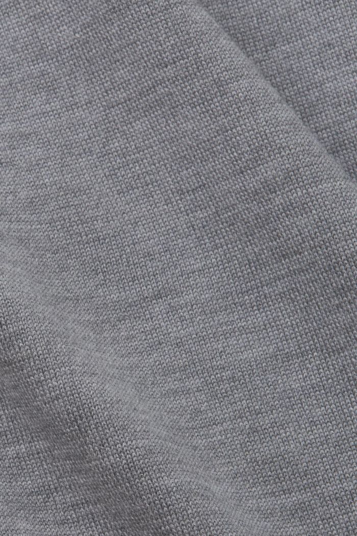 Wollen sweater met een ronde hals, GREY, detail image number 5