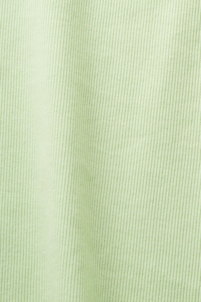 T-shirt met logo en strassteentjes, LIGHT GREEN, detail image number 6