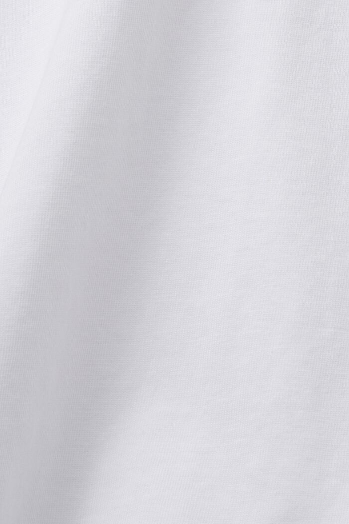 Cropped oversized T-shirt, 100% katoen, WHITE, detail image number 4