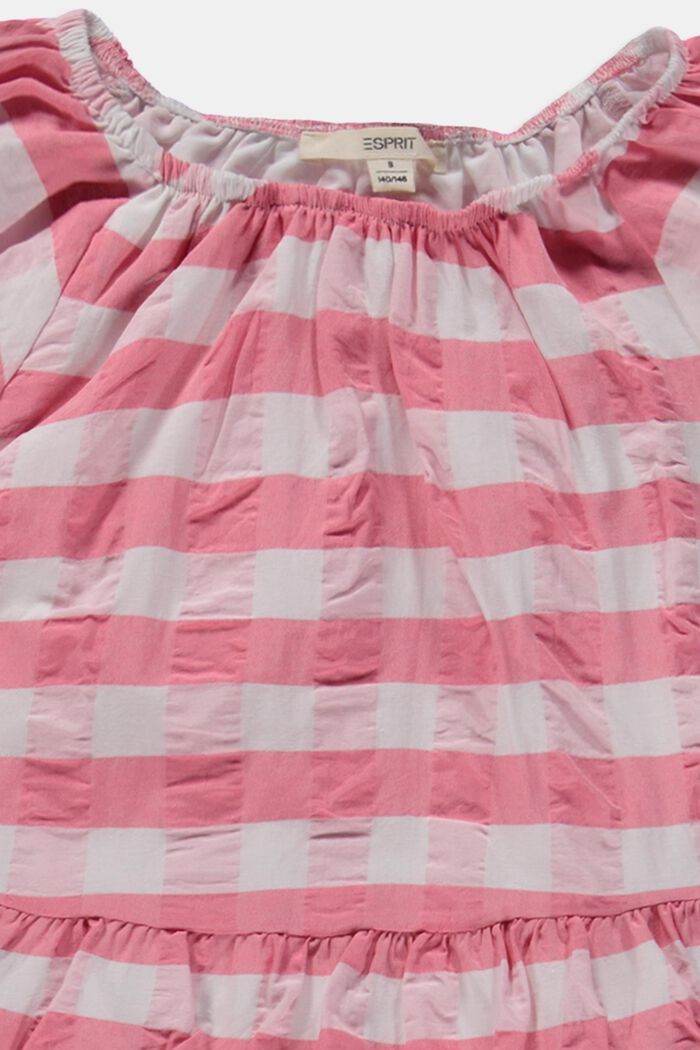 Geruite, gelaagde jurk, PASTEL PINK, detail image number 2