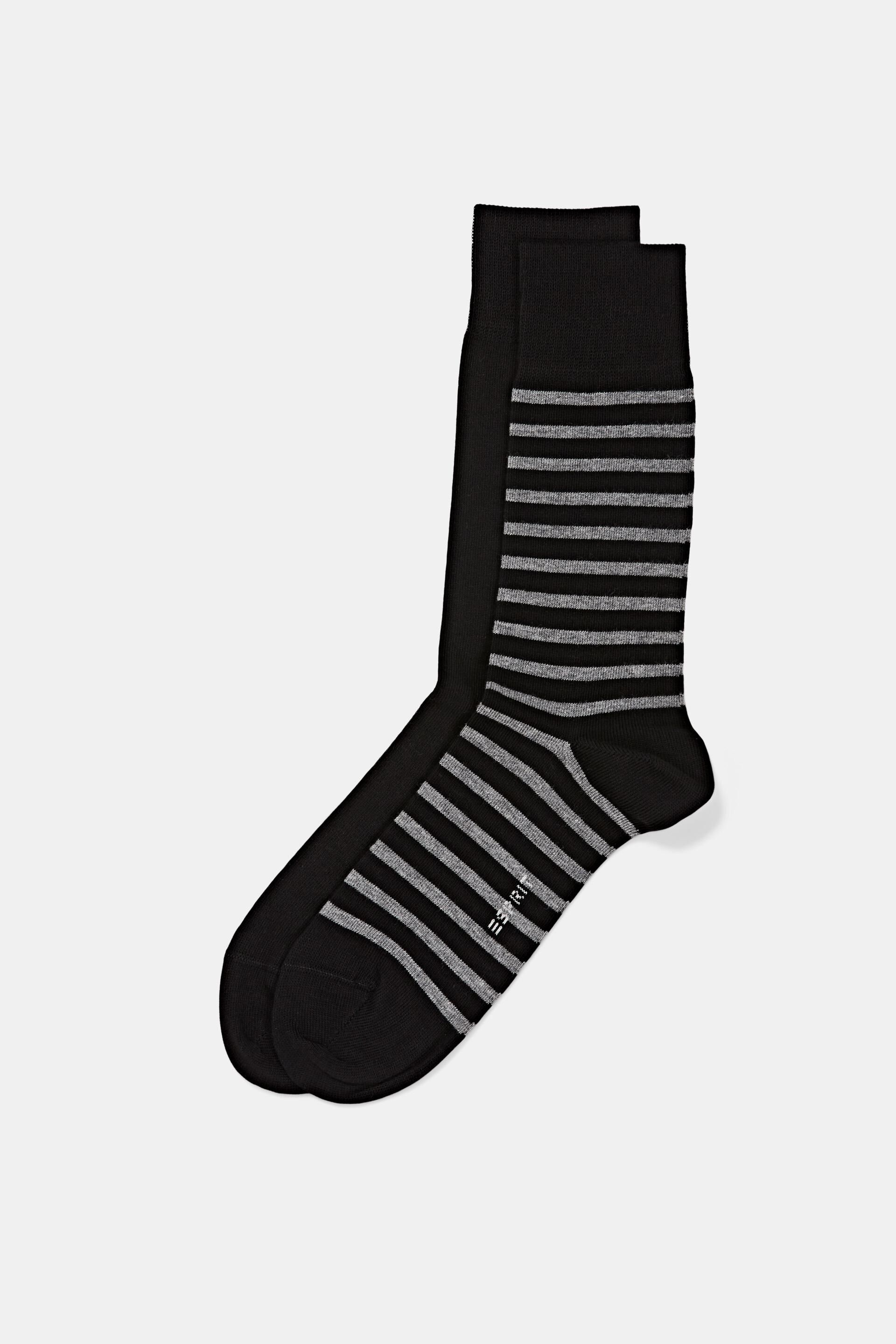 Zwart 2 paar grofgebreide sokken