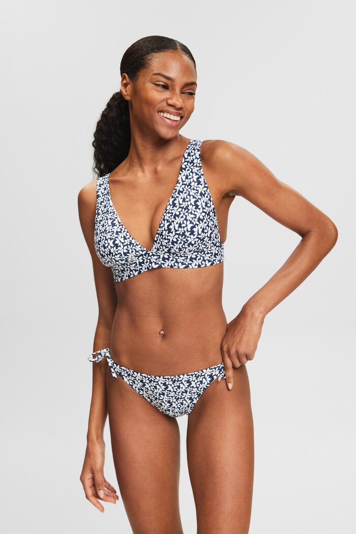 Gewatteerde bikinitop met print, NAVY, detail image number 0