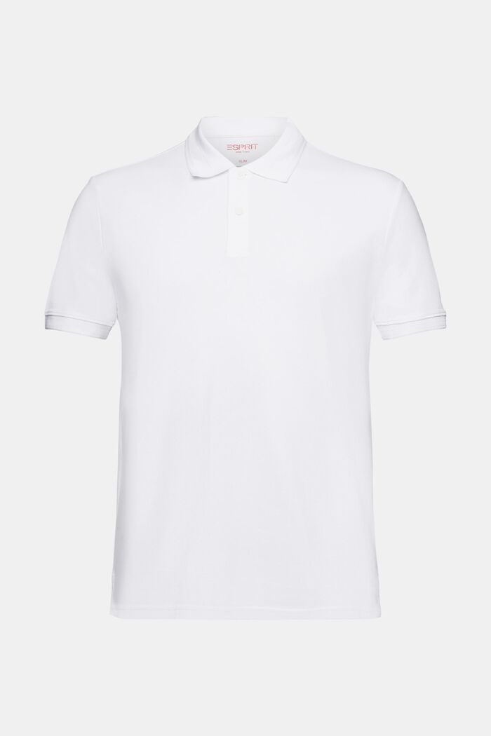 Poloshirt van katoen-piqué, WHITE, detail image number 6
