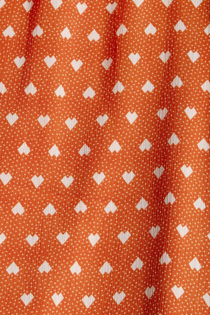 Chiffon jurk met motief en volantzoom, TOFFEE, detail image number 4