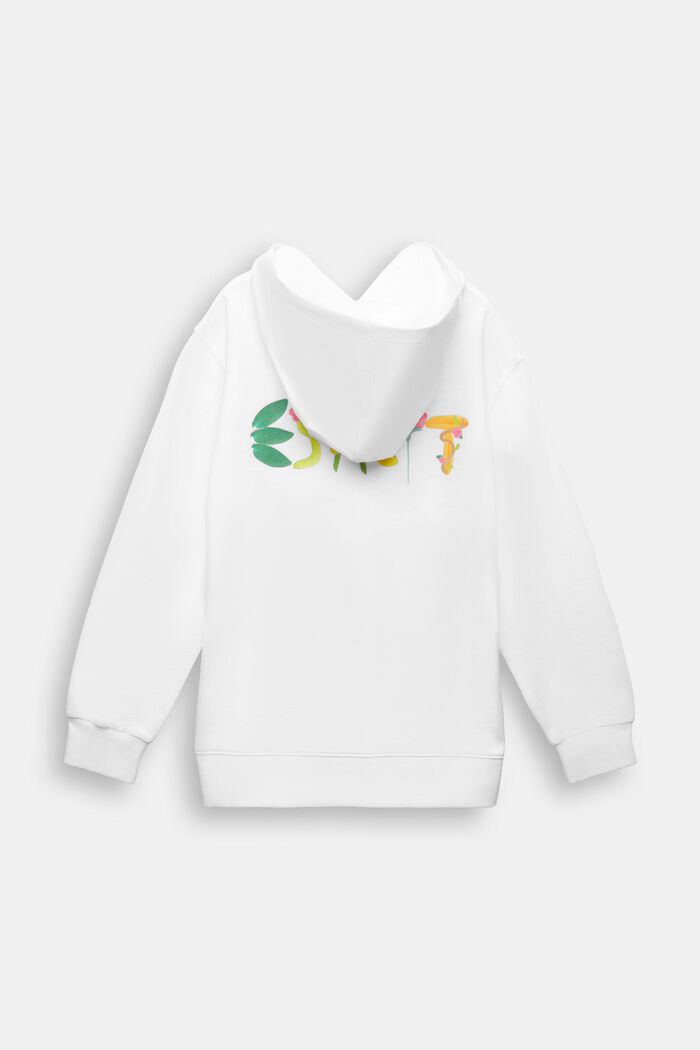 Katoenen sweatshirt met hoodie en logo, WHITE, detail image number 3