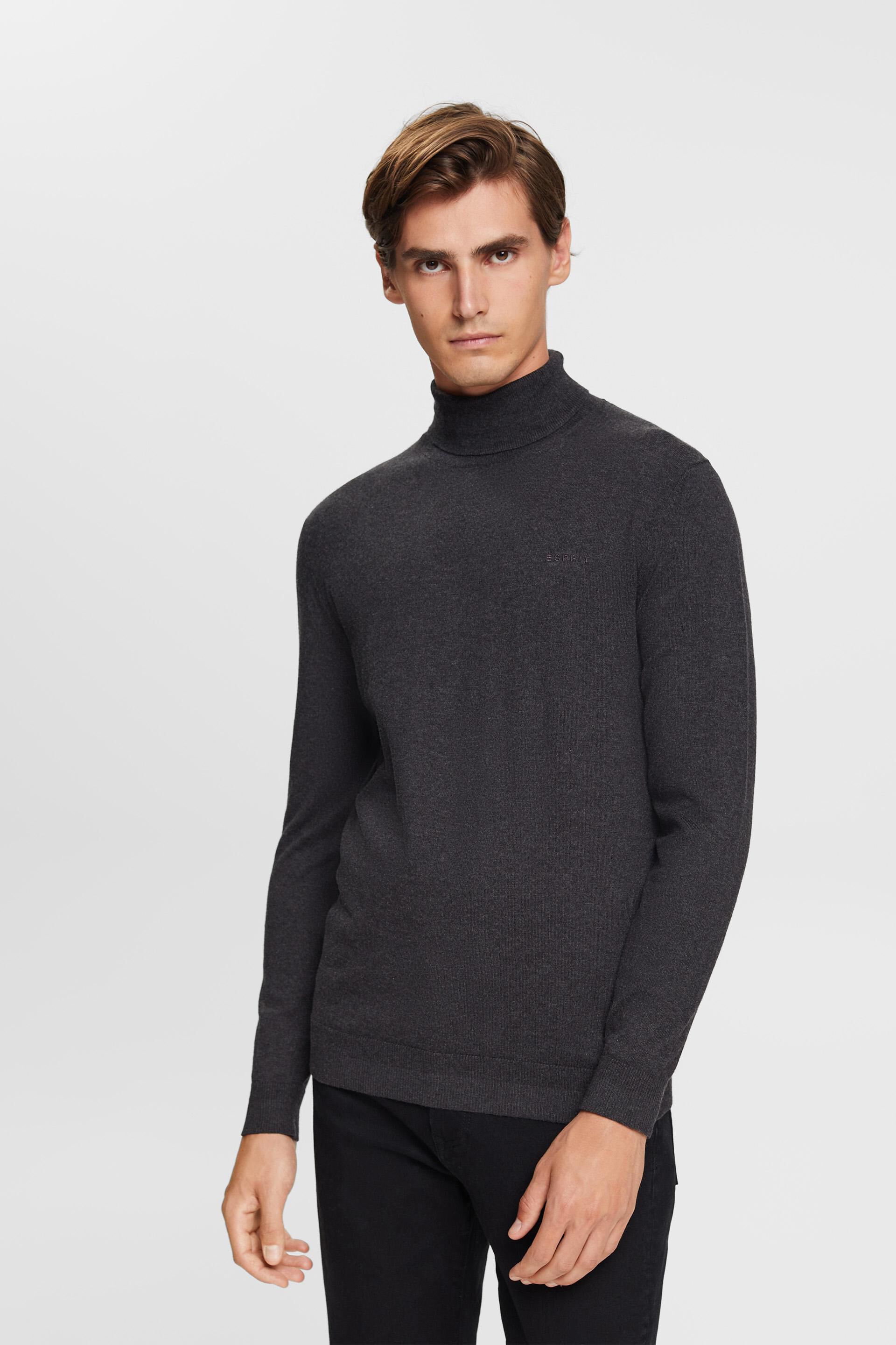 Mode Sweaters Gebreide truien Esprit Gebreide trui lichtgrijs-zwart volledige print casual uitstraling 