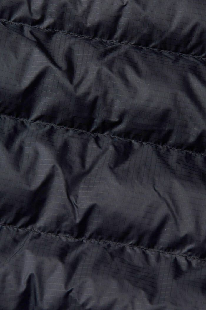 Gewatteerde jas met capuchon, BLACK, detail image number 4