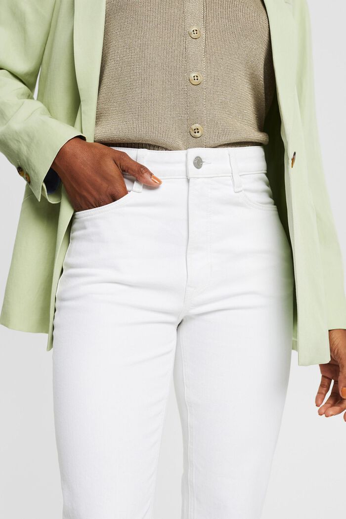 Mom-jeans van katoen, WHITE, detail image number 2