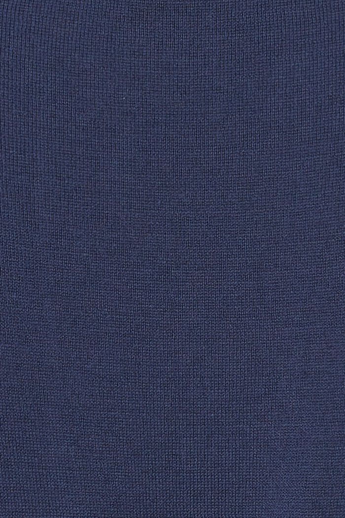 Gebreid vest met strikceintuur, DARK BLUE, detail image number 3