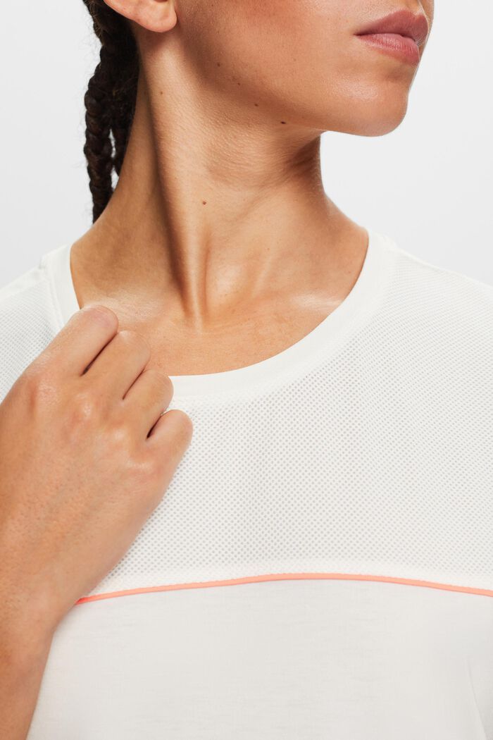 Sportieve, gestreepte top, OFF WHITE, detail image number 2