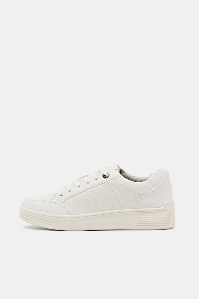 Sneakers in leerlook, WHITE, detail image number 0