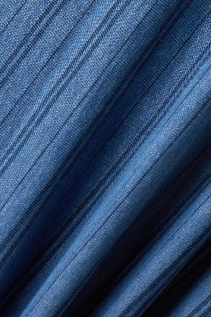 Slim fit denim shirt met strepen, NAVY/BLUE, detail image number 4