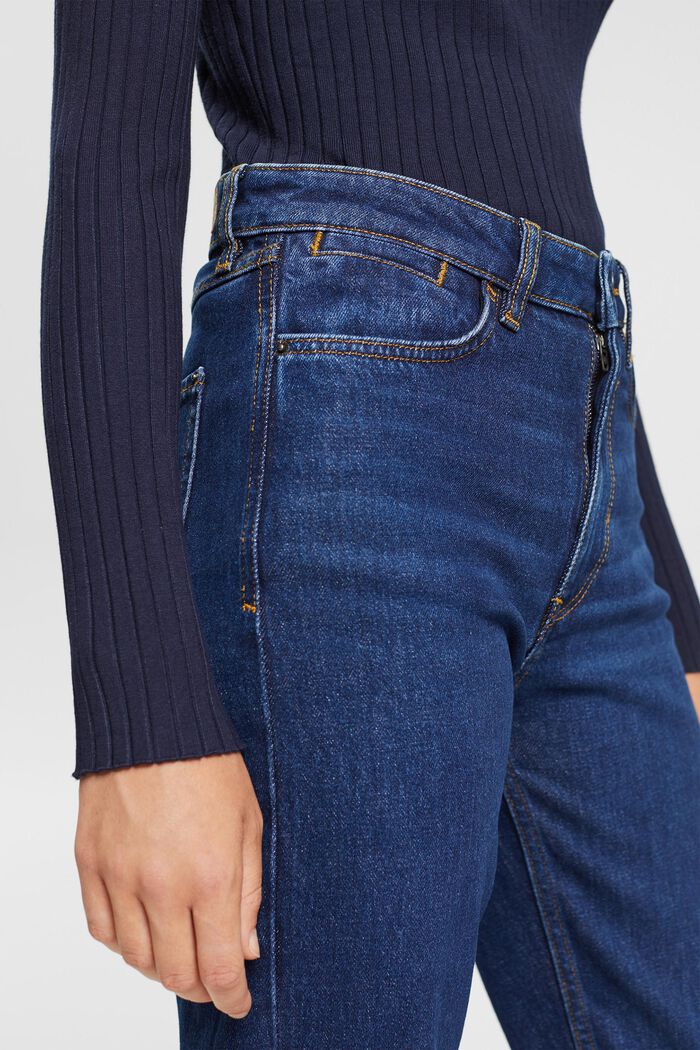 Mom jeans met hoge taille, BLUE DARK WASHED, detail image number 2