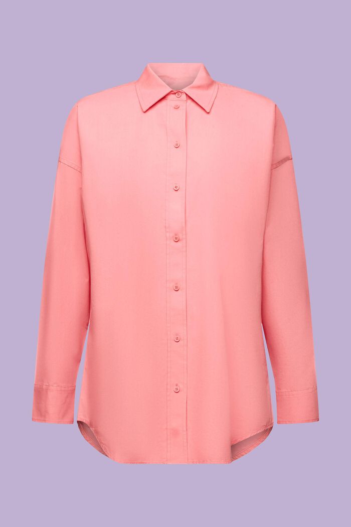 Shirt van katoen-popeline, PINK, detail image number 5