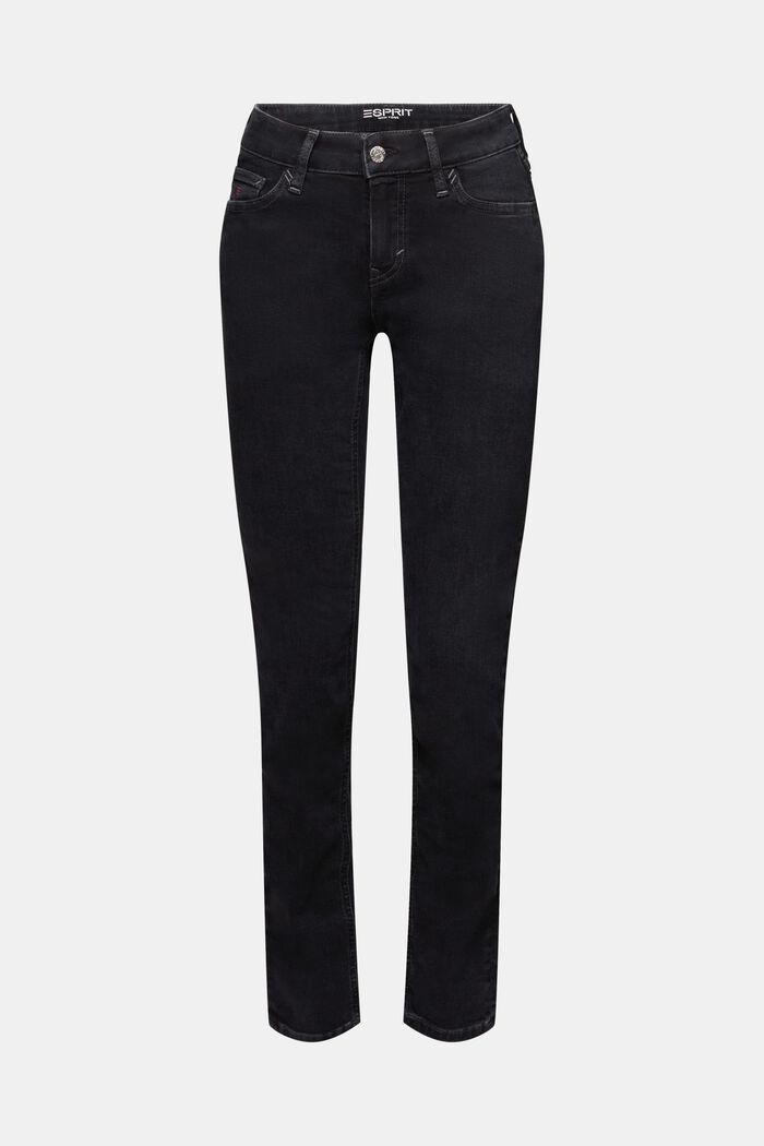 Slim fit jeans met middelhoge taille, BLACK RINSE, detail image number 7