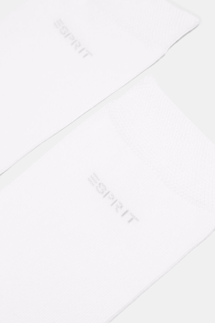 2 paar sokken van een mix met biologisch katoen, WHITE, detail image number 1