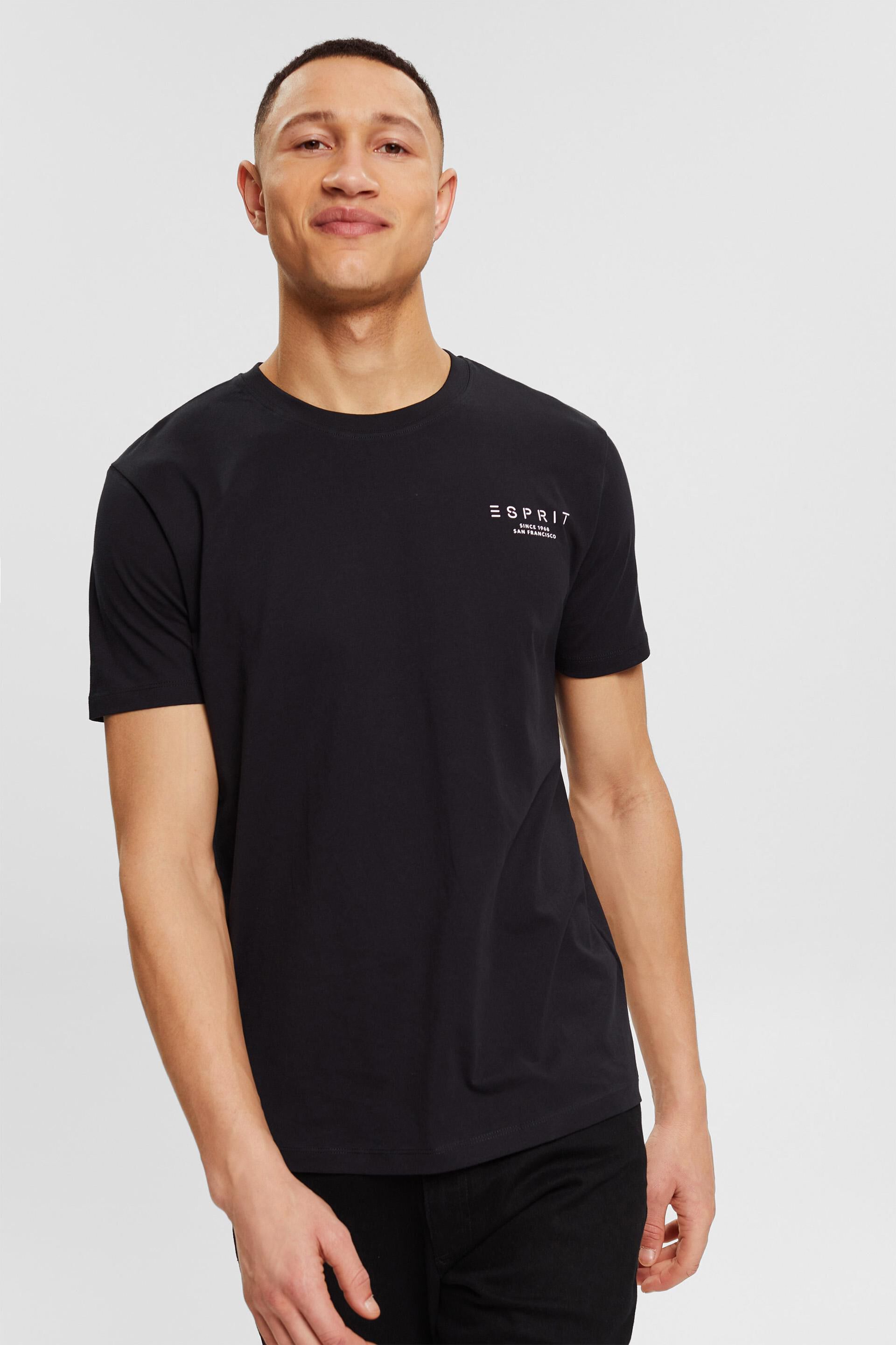 Zwart Jersey T-shirt met logoprint