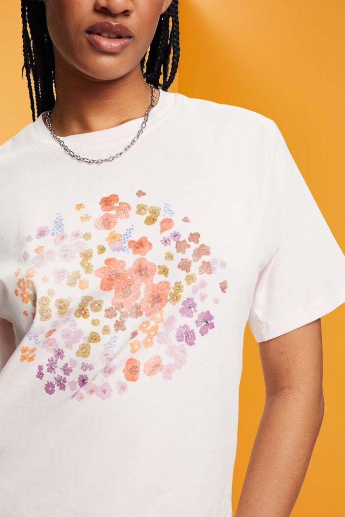 T-shirt met bloemetjesprint, LIGHT PINK, detail image number 2
