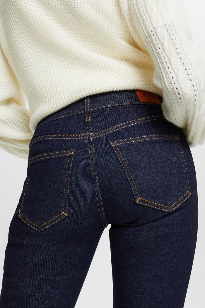 Gerecycled: slim fit jeans met middelhoge taille, BLUE RINSE, detail image number 4