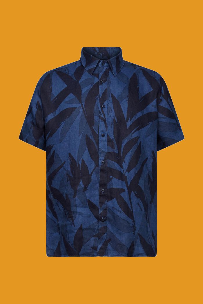 Overhemd met korte mouwen en motief, 100% katoen, NAVY, detail image number 6