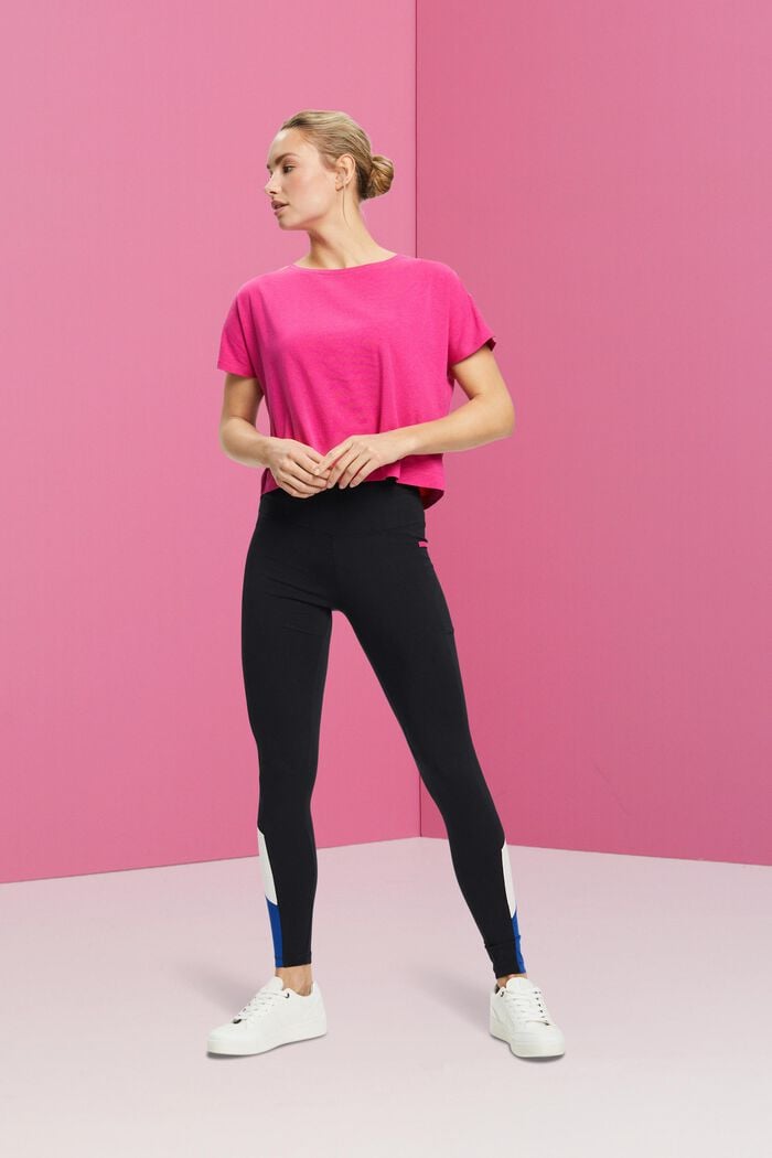 Cropped T-shirt, PINK FUCHSIA, detail image number 1