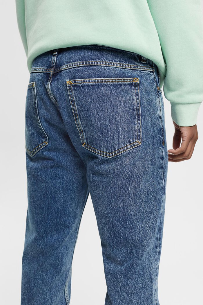 Jeans met rechte pijpen, BLUE MEDIUM WASHED, detail image number 4
