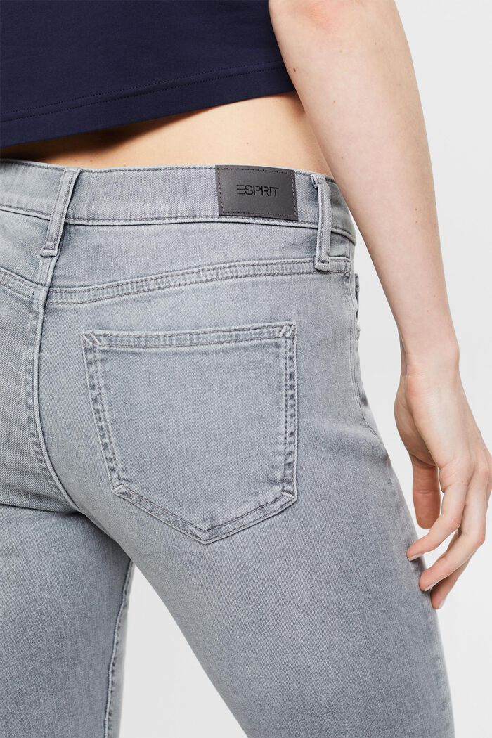 Slim fit jeans met middelhoge taille, GREY LIGHT WASHED, detail image number 2