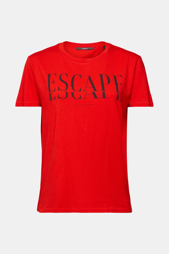 T-shirt met print, RED, detail image number 6