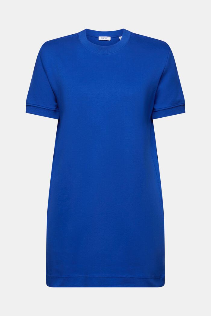 Gewatteerde T-shirtjurk van katoen, BRIGHT BLUE, detail image number 5