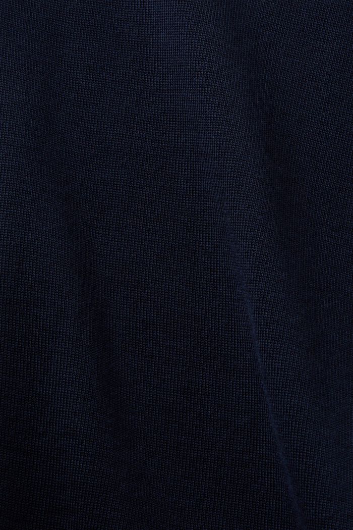 Wollen trui met korte mouwen, NAVY, detail image number 5