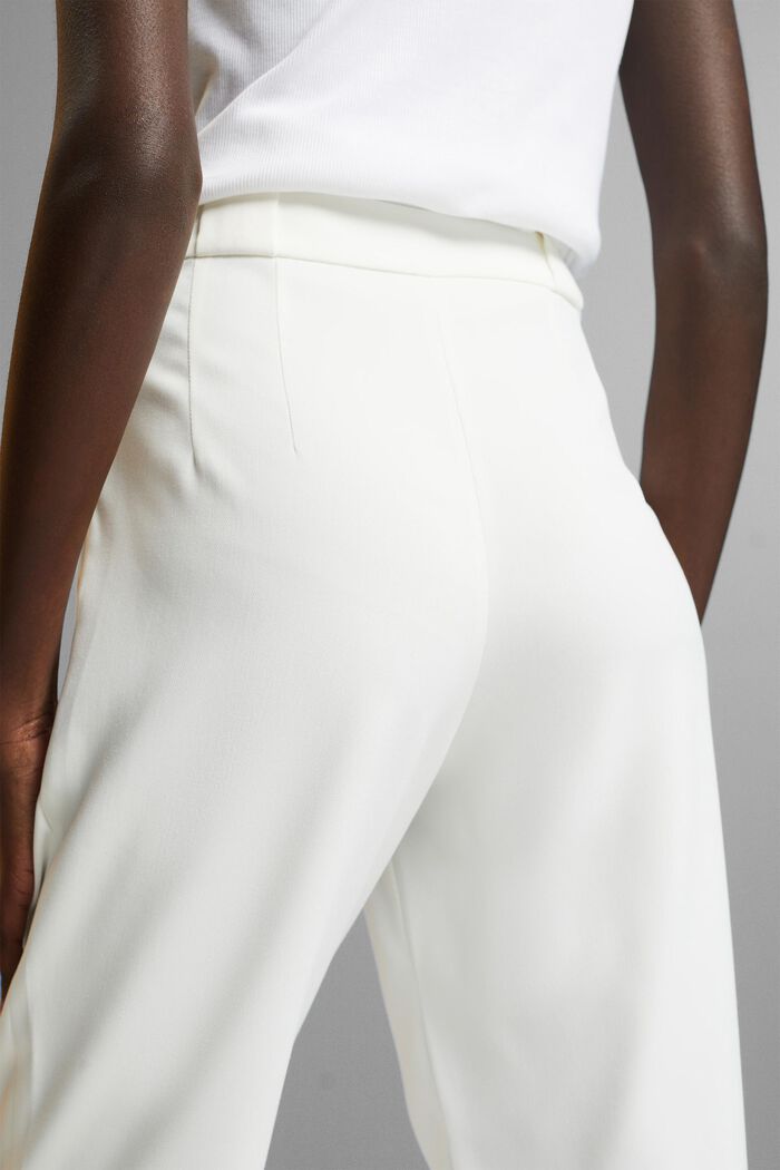 Cropped broek van twill voor het voorjaar, WHITE, detail image number 4