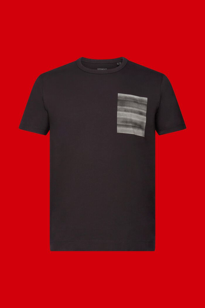 T-shirt met ronde hals, 100% katoen, ANTHRACITE, detail image number 6