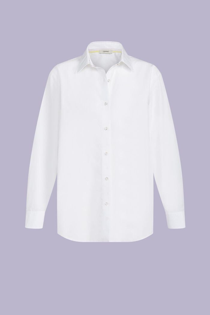 Shirt van katoen-popeline, WHITE, detail image number 5
