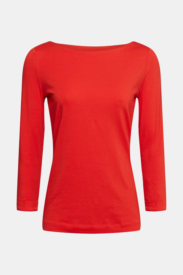 Shirt met 3/4-mouwen, ORANGE RED, detail image number 6