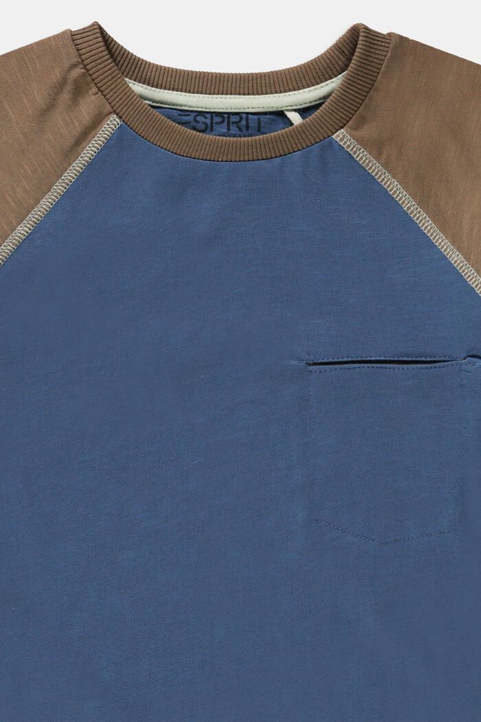 T-shirt van 100% katoen, GREY BLUE, detail image number 2