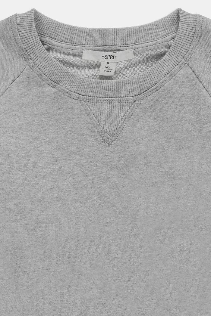 Sweatshirt met logo van 100% katoen, MEDIUM GREY, detail image number 2