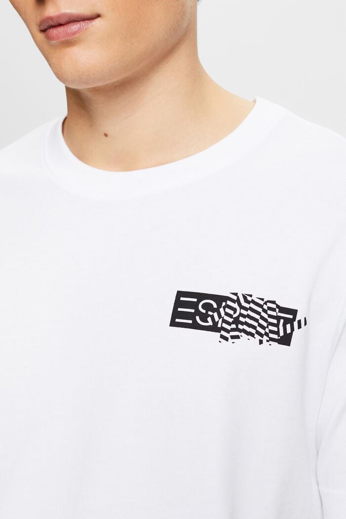 Grafisch T-shirt van katoen-jersey, WHITE, detail image number 3