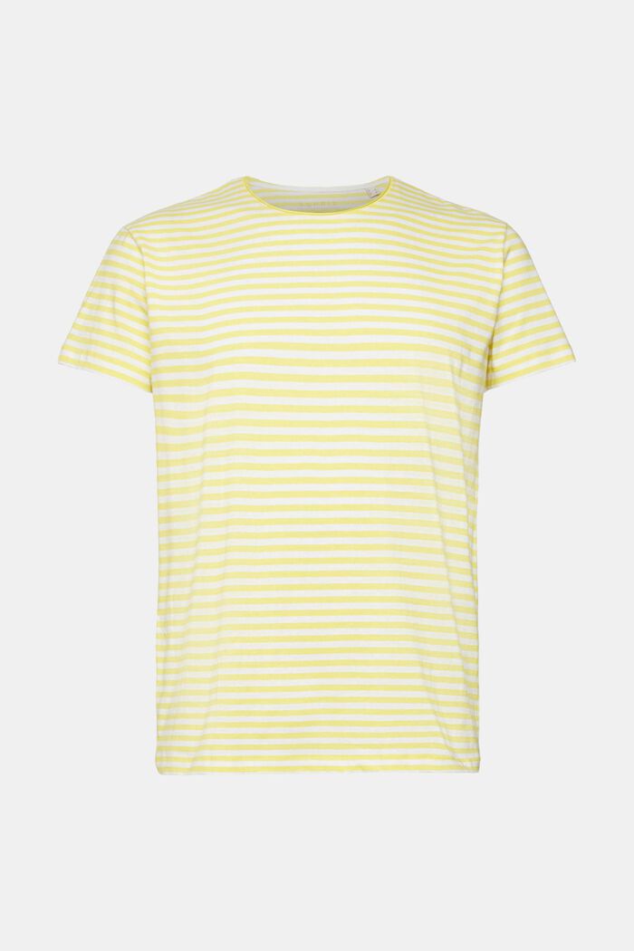 Jersey T-shirt met streepmotief, BRIGHT YELLOW, detail image number 6