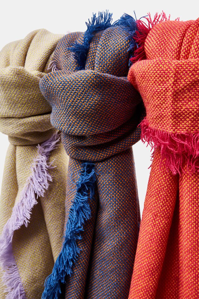 Geweven tweekleurige sjaal, LILAC, detail image number 3