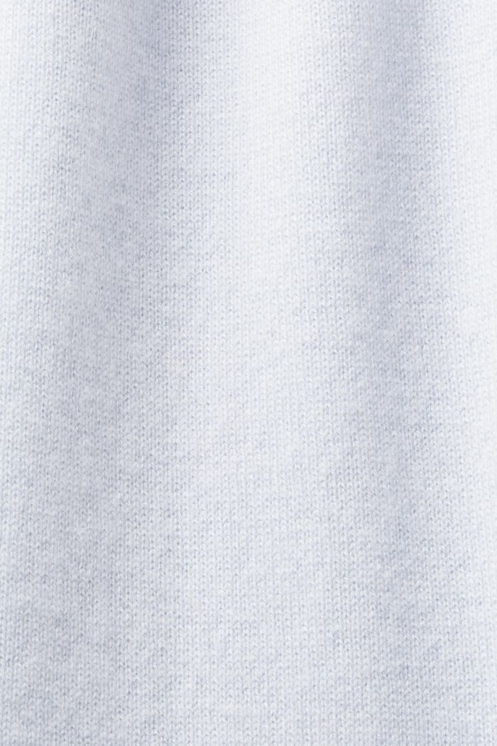 Kasjmier trui met korte mouwen, PASTEL BLUE, detail image number 5
