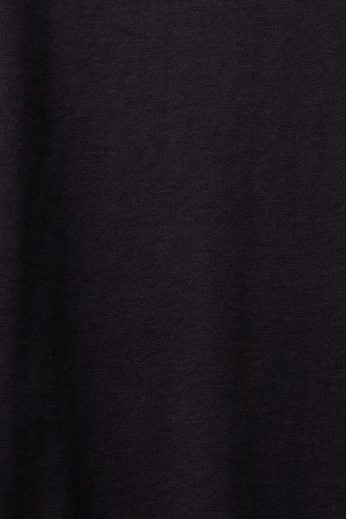 T-shirt met V-hals van organic cotton, BLACK, detail image number 4