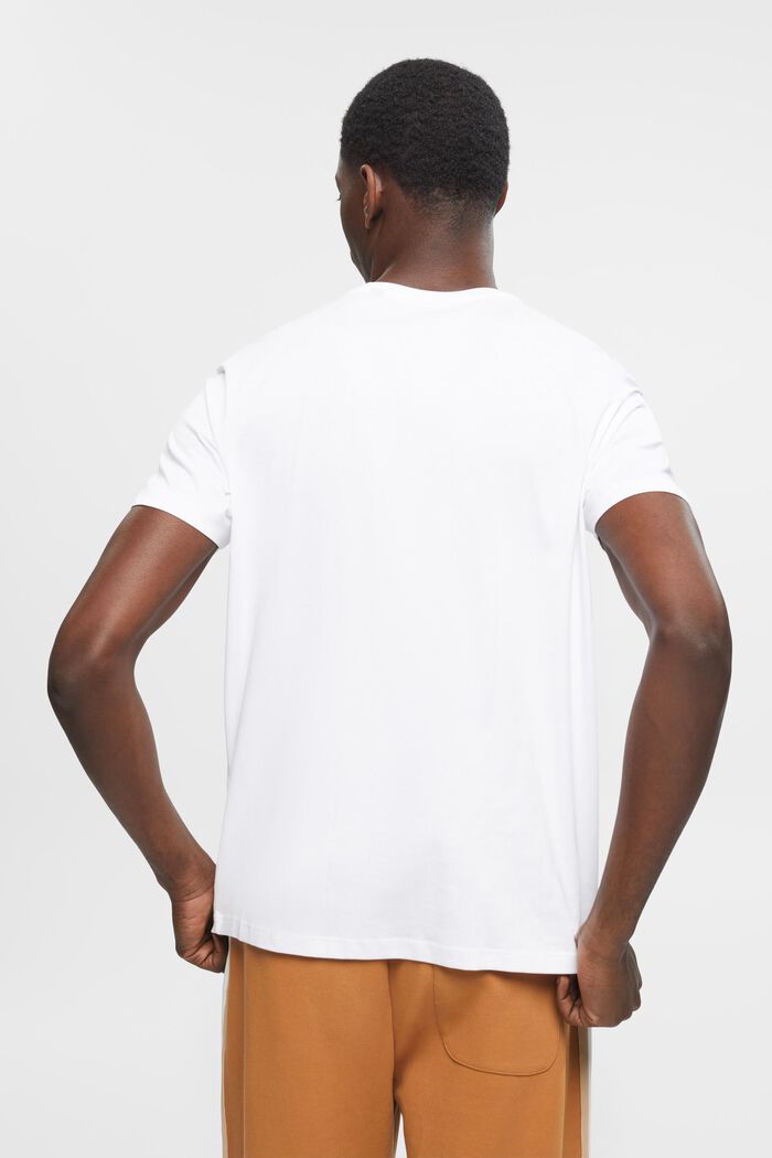 Slim fit T-shirt van pimakatoen, WHITE, detail image number 3