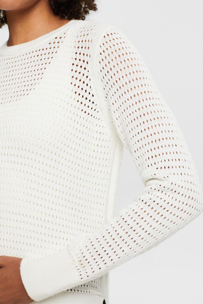 Mesh trui, OFF WHITE, detail image number 3