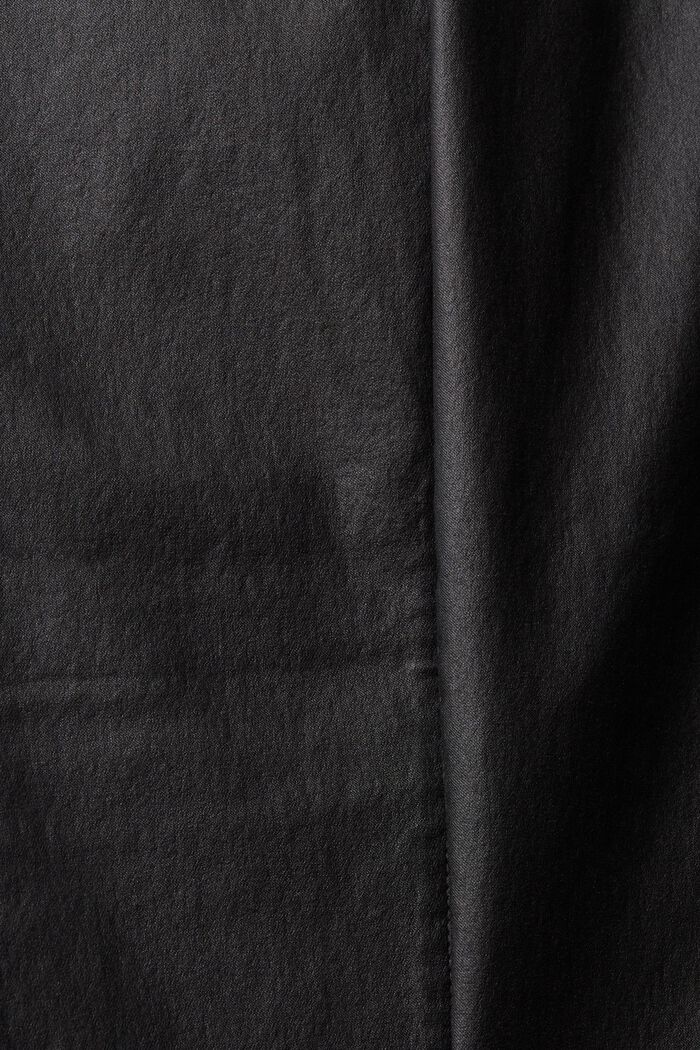 Gecoate broek met hoge taille, BLACK, detail image number 5